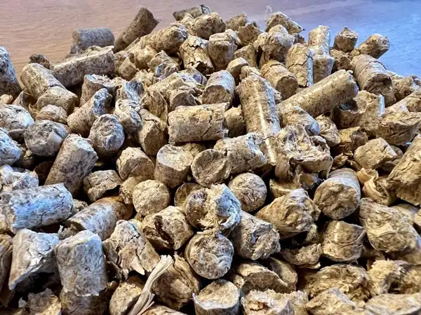 Sustainable, heat-treated and bacteria-free animal bedding pellets